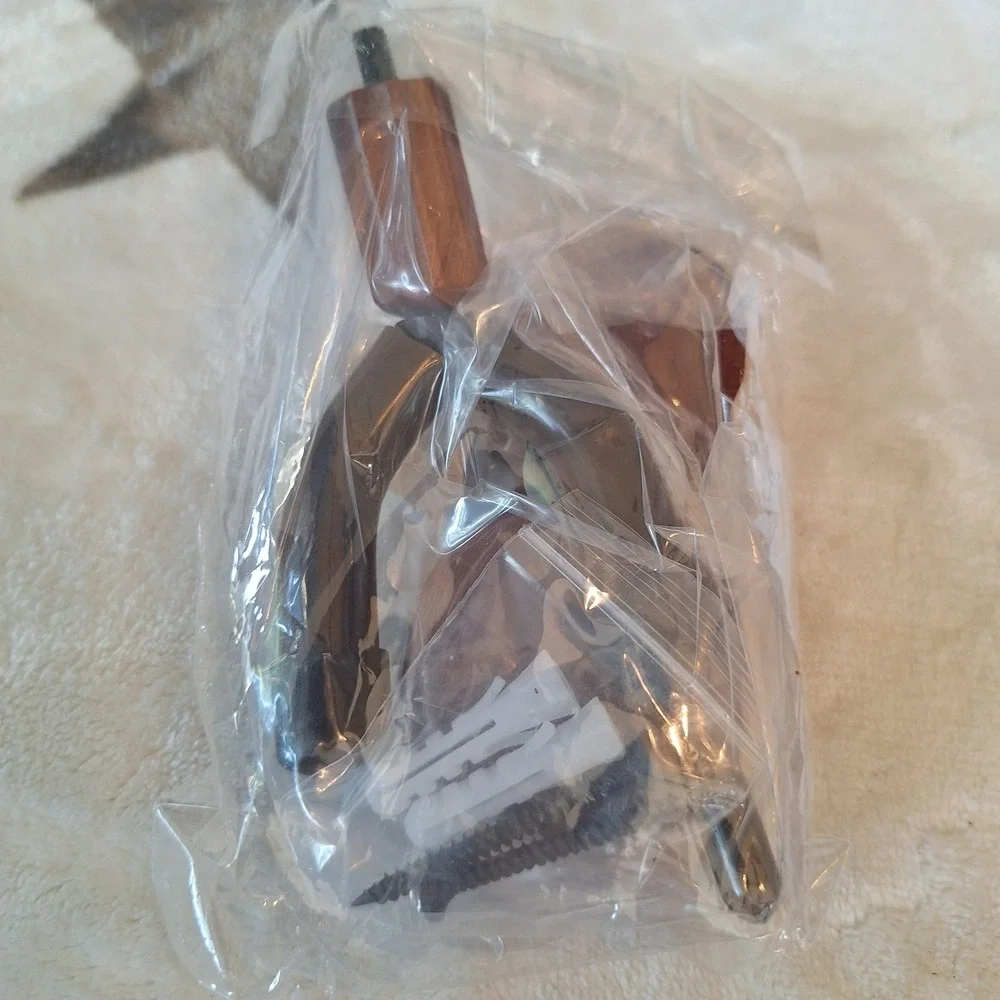 Mahogany Wood Violin Hanger Hook with Bow Holder for Home Studio Wall Mount